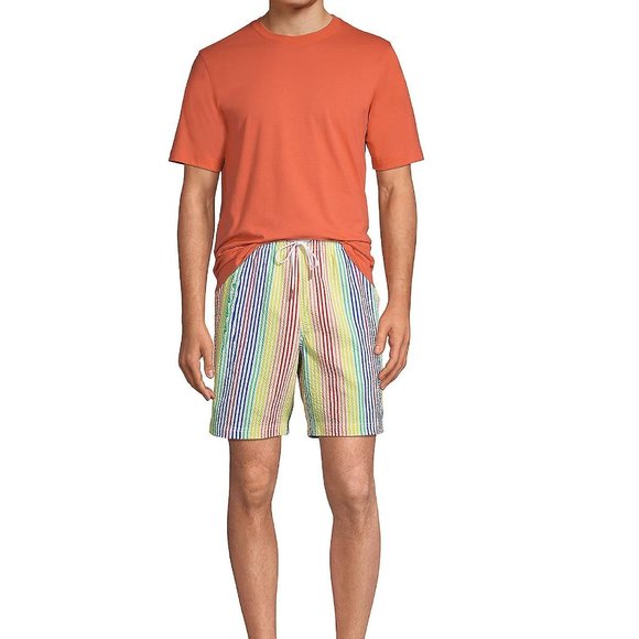 NWT Lands' End Men's Lined 7in Hybrid Swim Short Swim Trunks Size XXL $50 Y338 - Picture 4 of 5